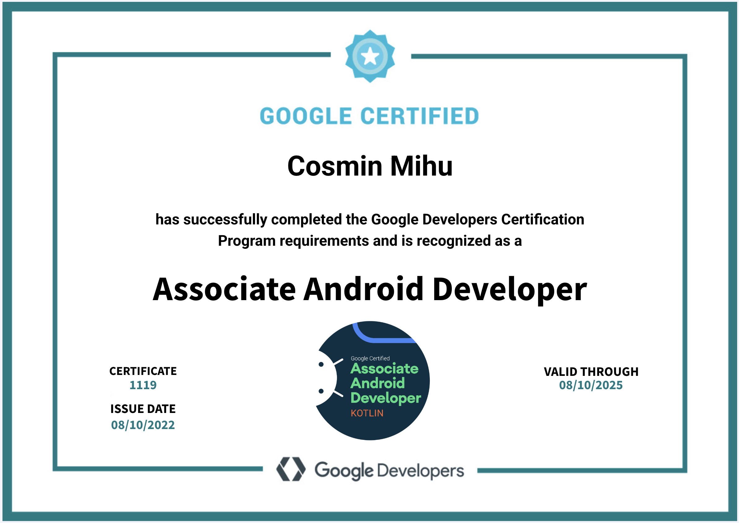 Mihu Dumitru-Cosmin | Software Engineer | cosmin.mihu@gmail.com
